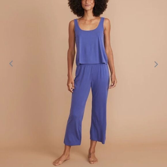 Marine layer Luxe Rib 7/8 Pant in Orient Blue - Picture 9 of 10